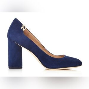 EUC Tory Burch Elizabeth 85mm Round-Toe Pump - Royal Navy Suede (Size 10)